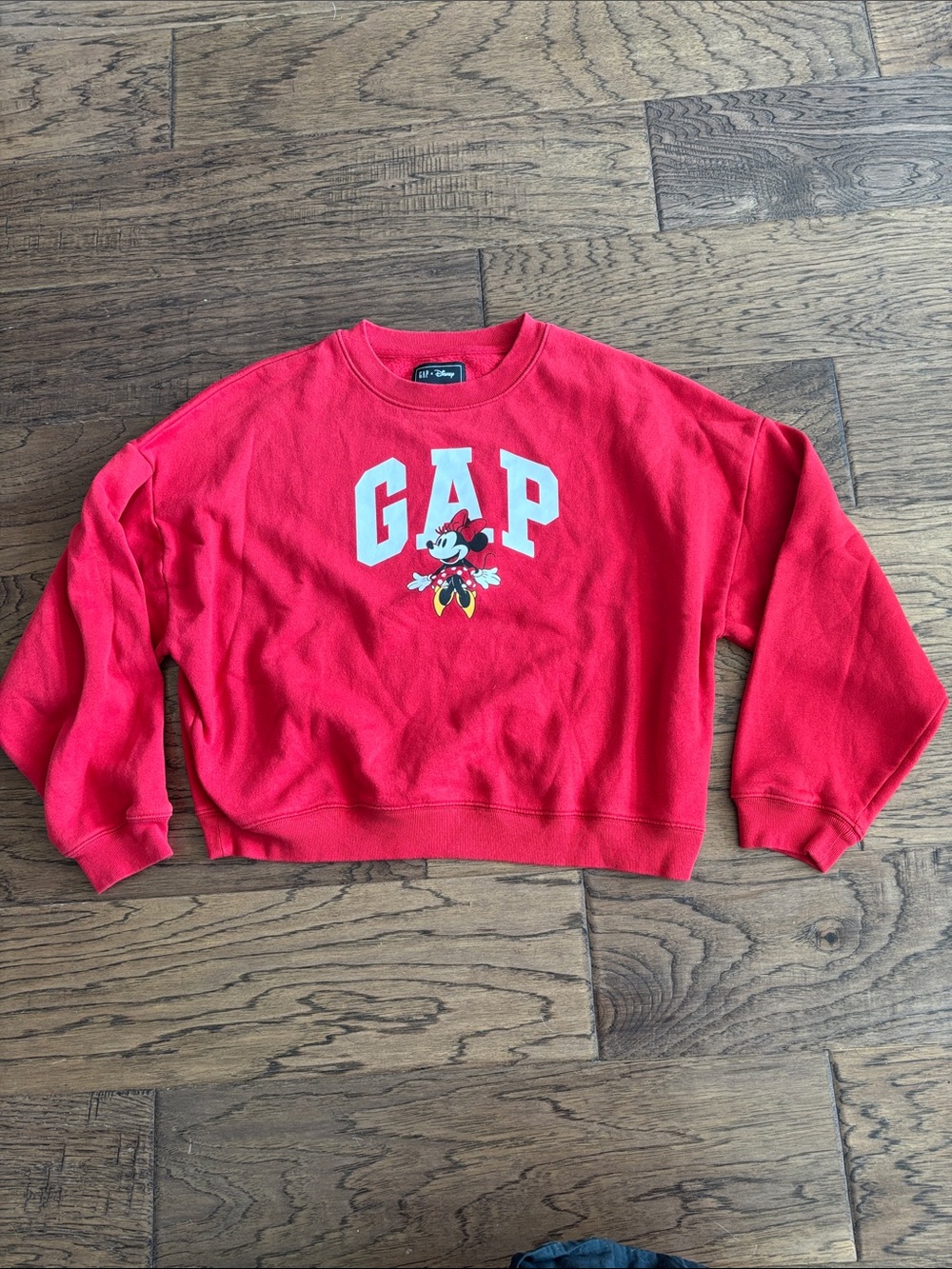 GAP x Disney Minnie Mouse Relaxed Crop Logo Sweatshirt